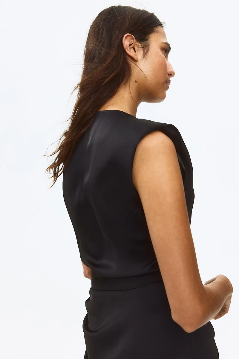 Satin Wrap Dress