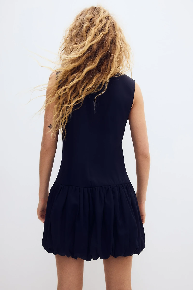 Bubble-Hem Shirt Dress