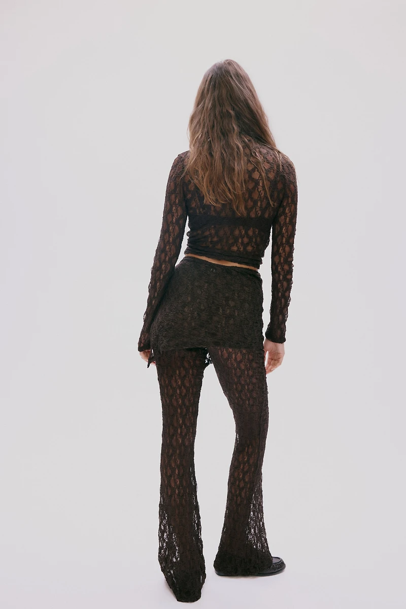 Lace Pants with Layered Skirt