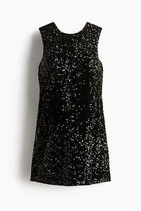 MAMA Bow-Detail Sequined Dress