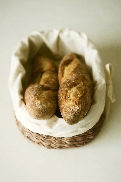 Lot de 2 corbeilles à pain en jonc de mer