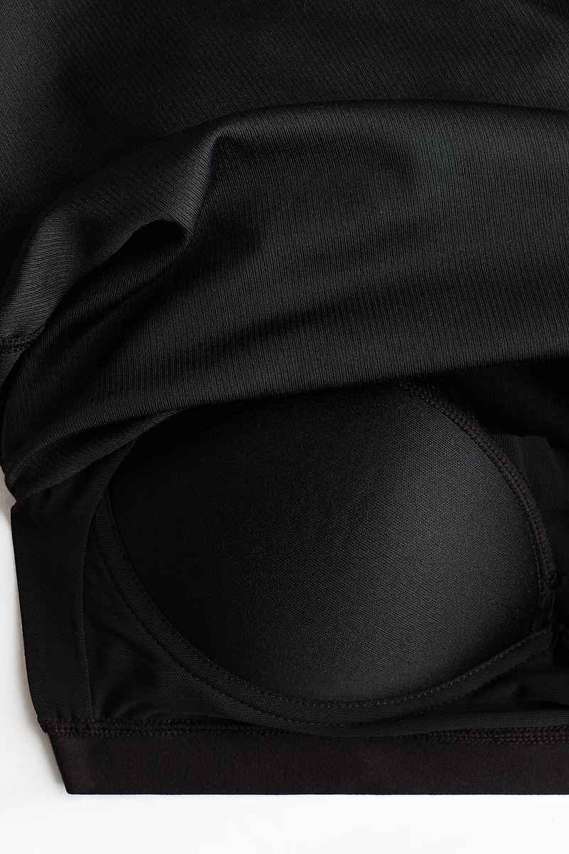 Cooling Slim-Fit Ribbed Shelf-Bra Tank Top