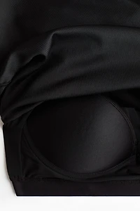 Cooling Slim-Fit Ribbed Shelf-Bra Tank Top