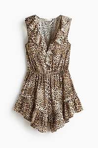 Flounced Viscose-Blend Romper