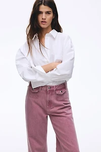 Jean large taille haute