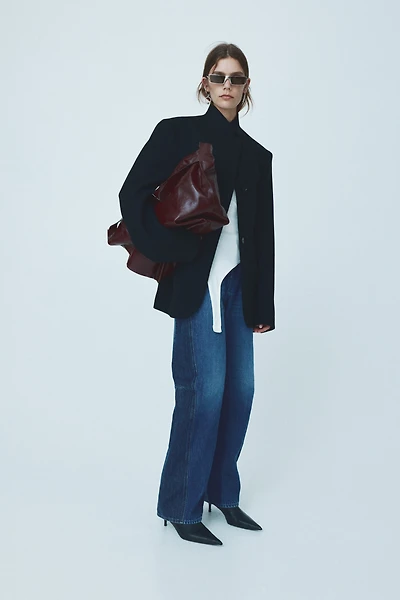 Two-Toned Wide-Leg Jeans