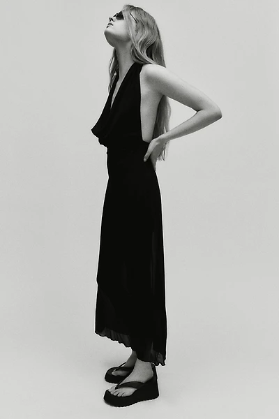 Robe maxi à encolure bénitier