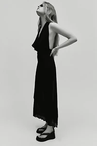 Robe maxi à encolure bénitier