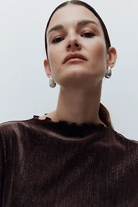 MAMA Glittery velour dress