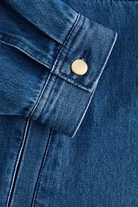 Denim Jacket with Corduroy Collar