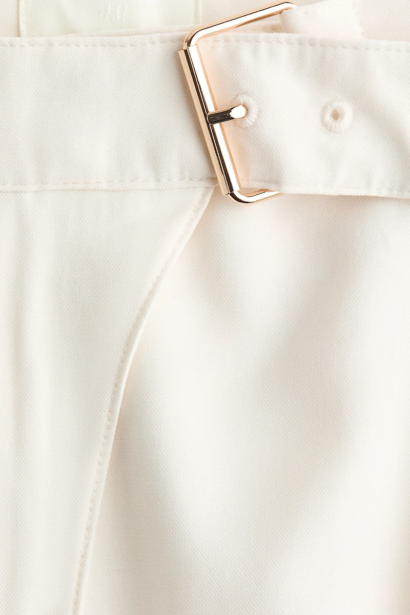 Straight-Leg Pants with Belt