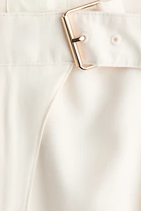 Straight-Leg Pants with Belt