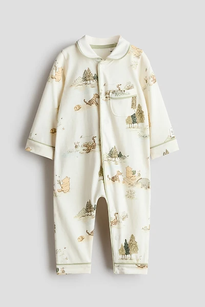 Printed Cotton Pajama Jumpsuit