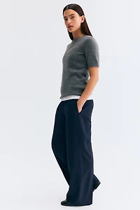 MAMA Before & After Wide-Leg Crease-Detail Pants