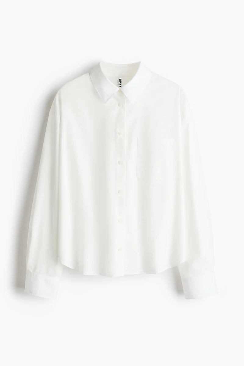 Chemise ample en popeline