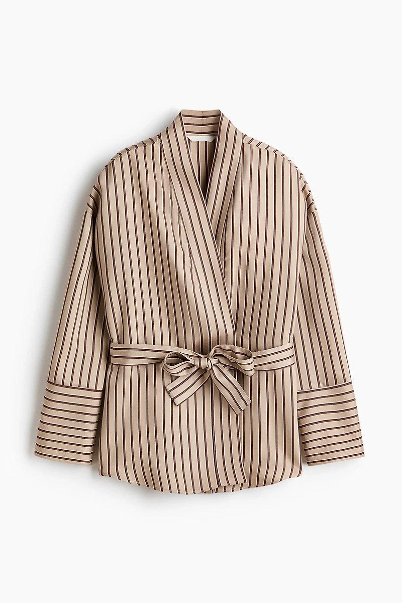 Wrap Top with Tie Belt