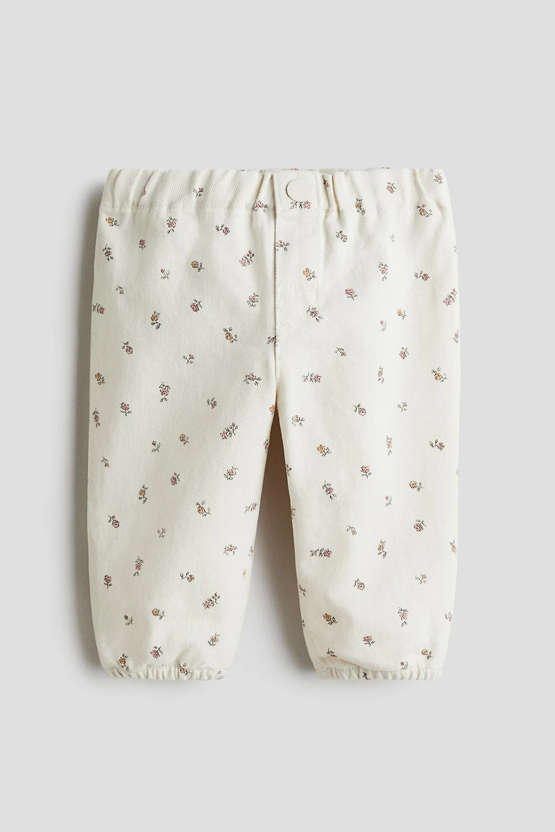 Pantalon en sergé de coton imprimé