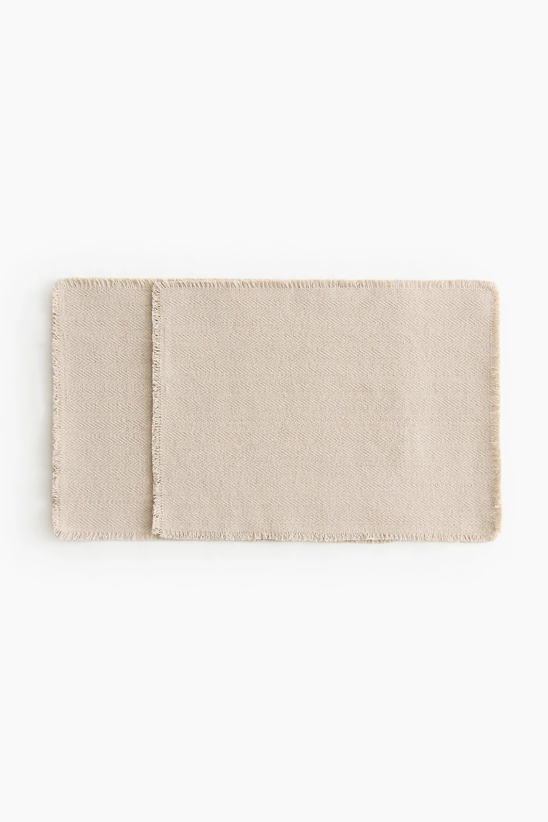 Lot de 2 napperons en jute mélangé
