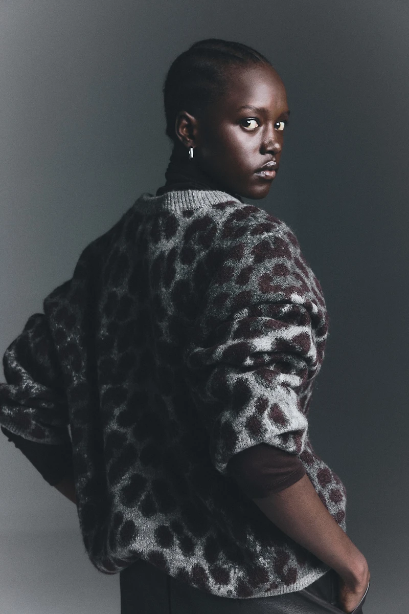 Jacquard-Knit Sweater