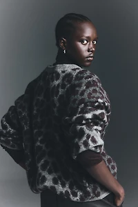 Jacquard-Knit Sweater