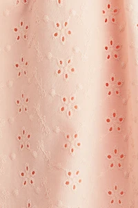 High-Waist Eyelet-Embroidered Shorts
