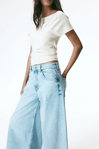 Gathered Cap-Sleeved Top