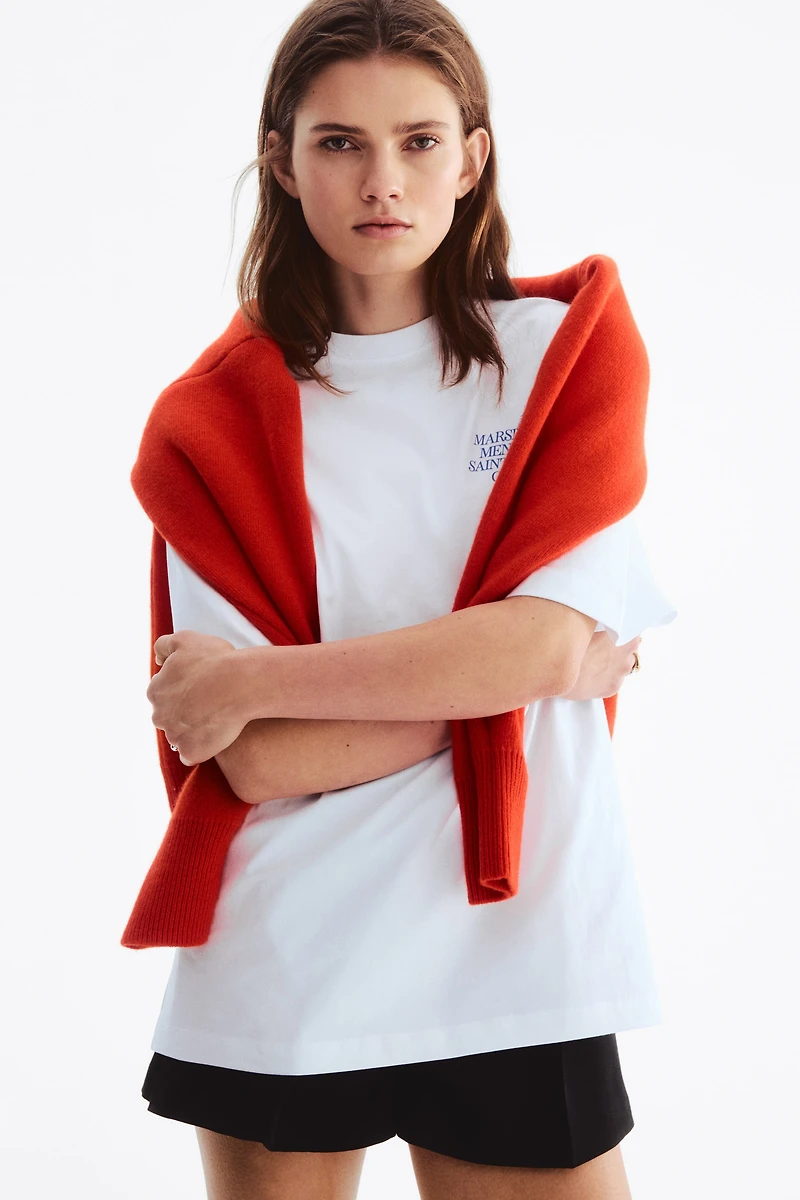 T-shirt très ample à motifs imprimés