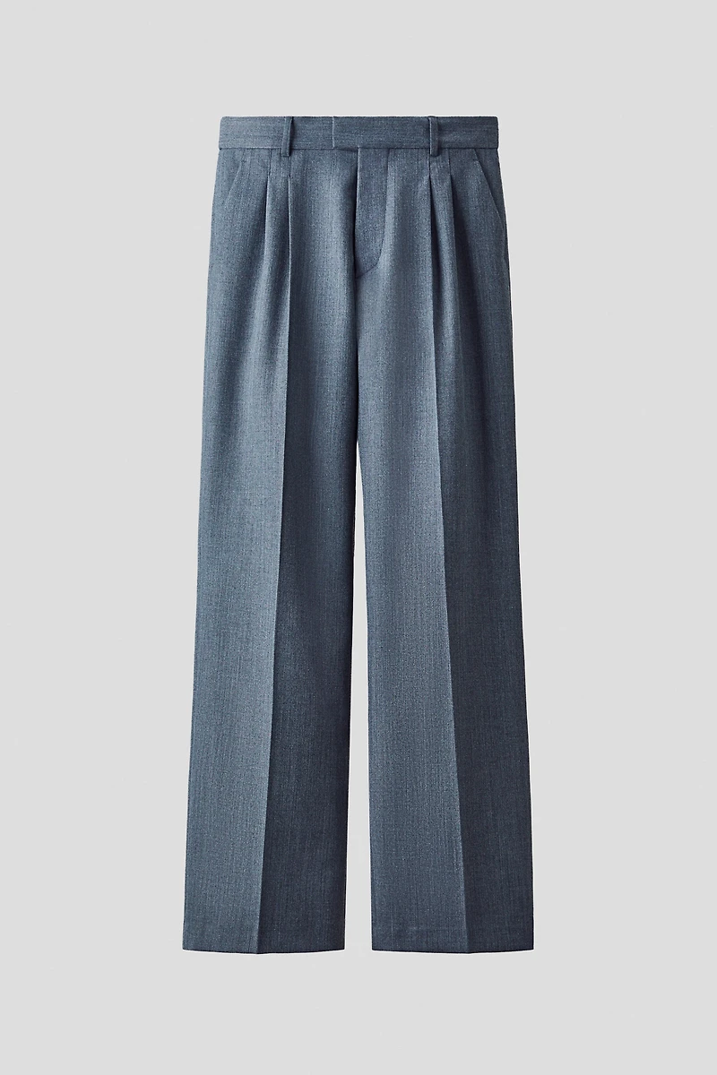 Wool-Blend Suit Pants