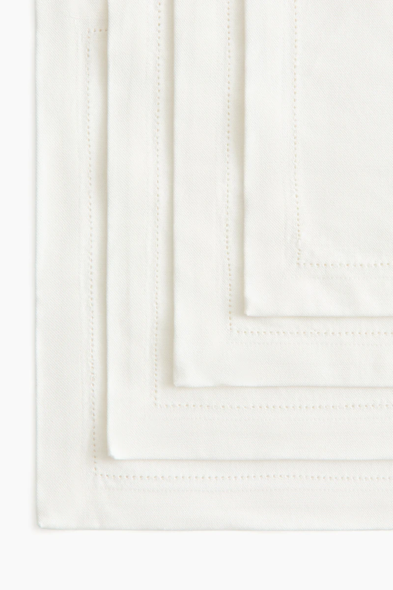 Lot de 4 napperons en coton