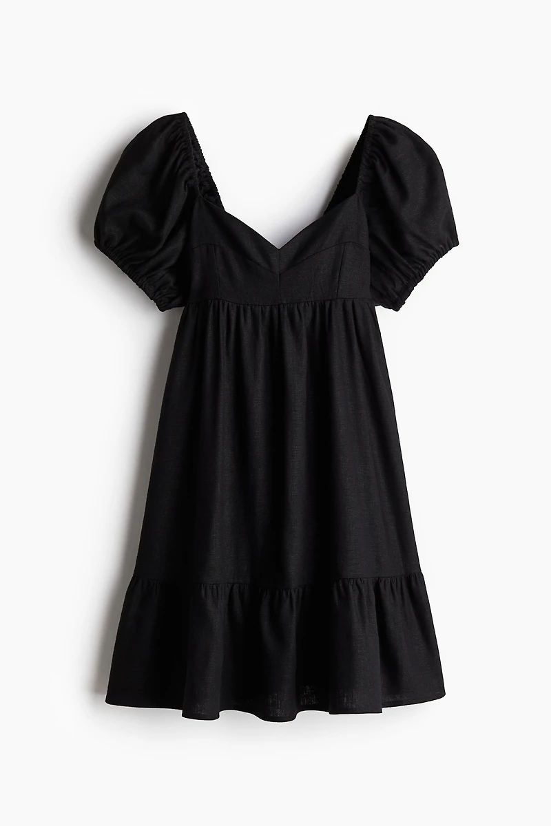 Puff-Sleeved Dress