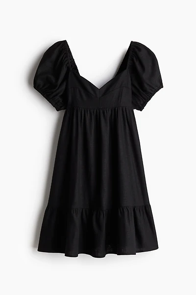 Puff-Sleeved Dress
