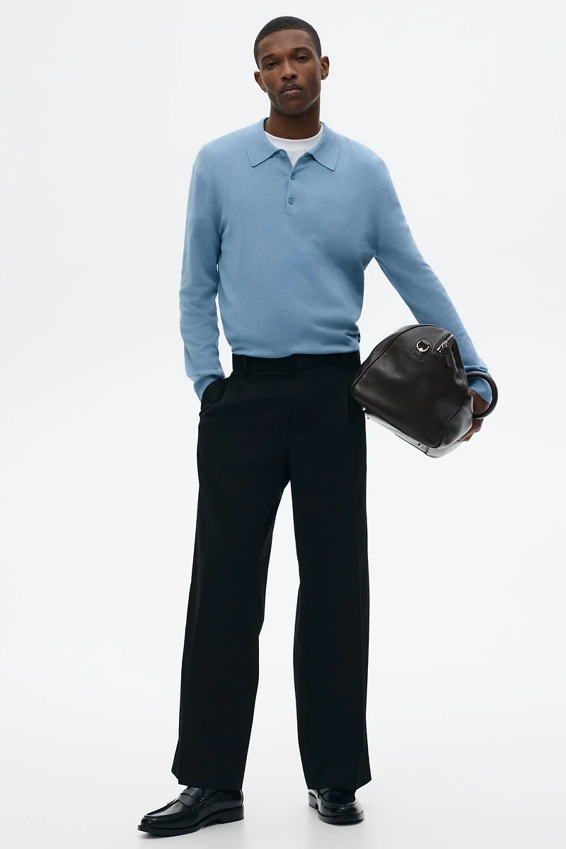Regular-Fit Fine-Knit Polo Shirt