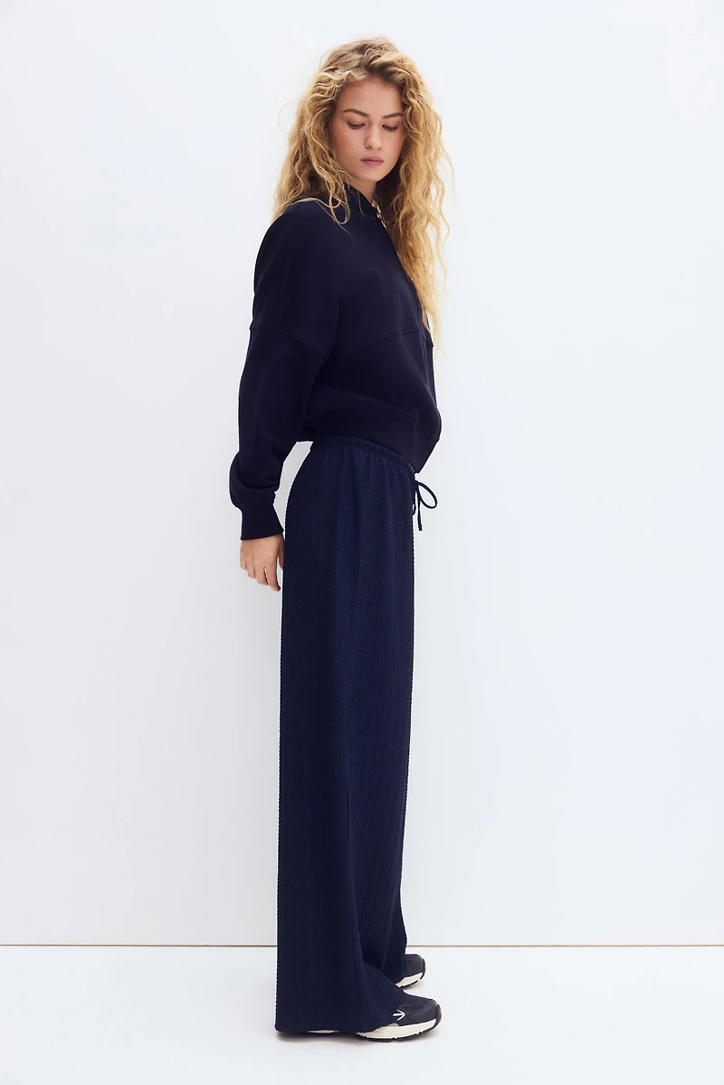 Textured Jersey Drawstring Pants