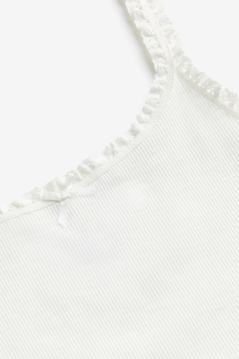 Lace-trimmed Tank Top