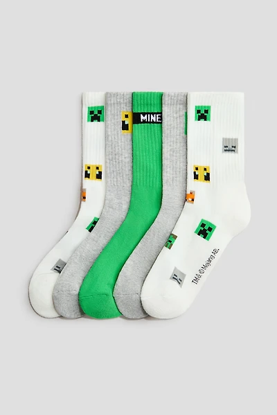 5-pack Intarsia-motif Socks