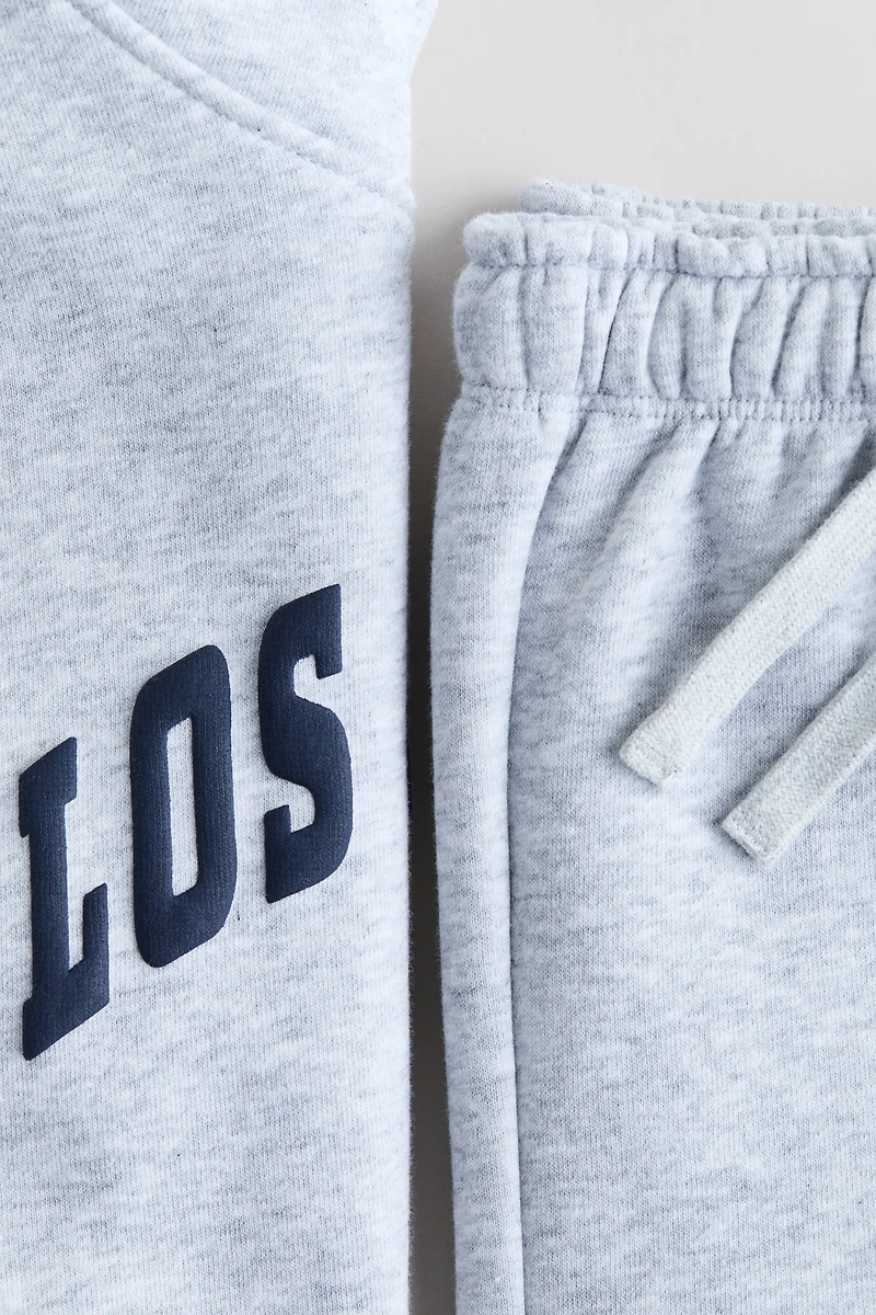 2-Piece Printed Sweatshirt and Shorts Set