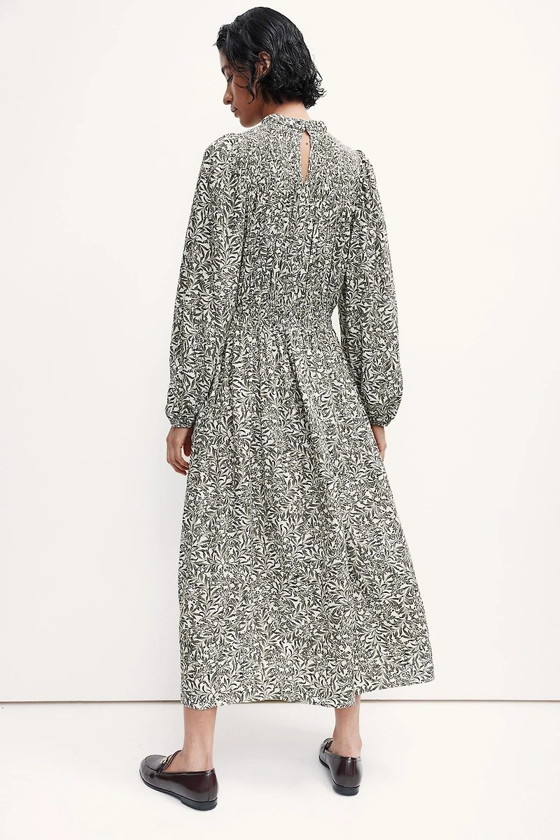 Smocked-Detail Dress