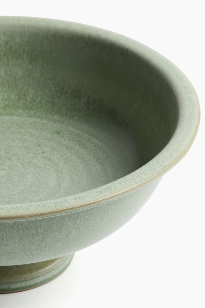 Footed Stoneware Serving Bowl