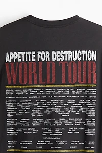 Loose Fit Vintage-Look Printed T-Shirt