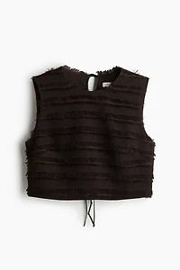 Fringe-Trimmed Top