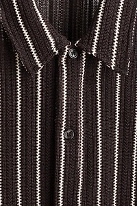 Chemise classique en tricot texturé