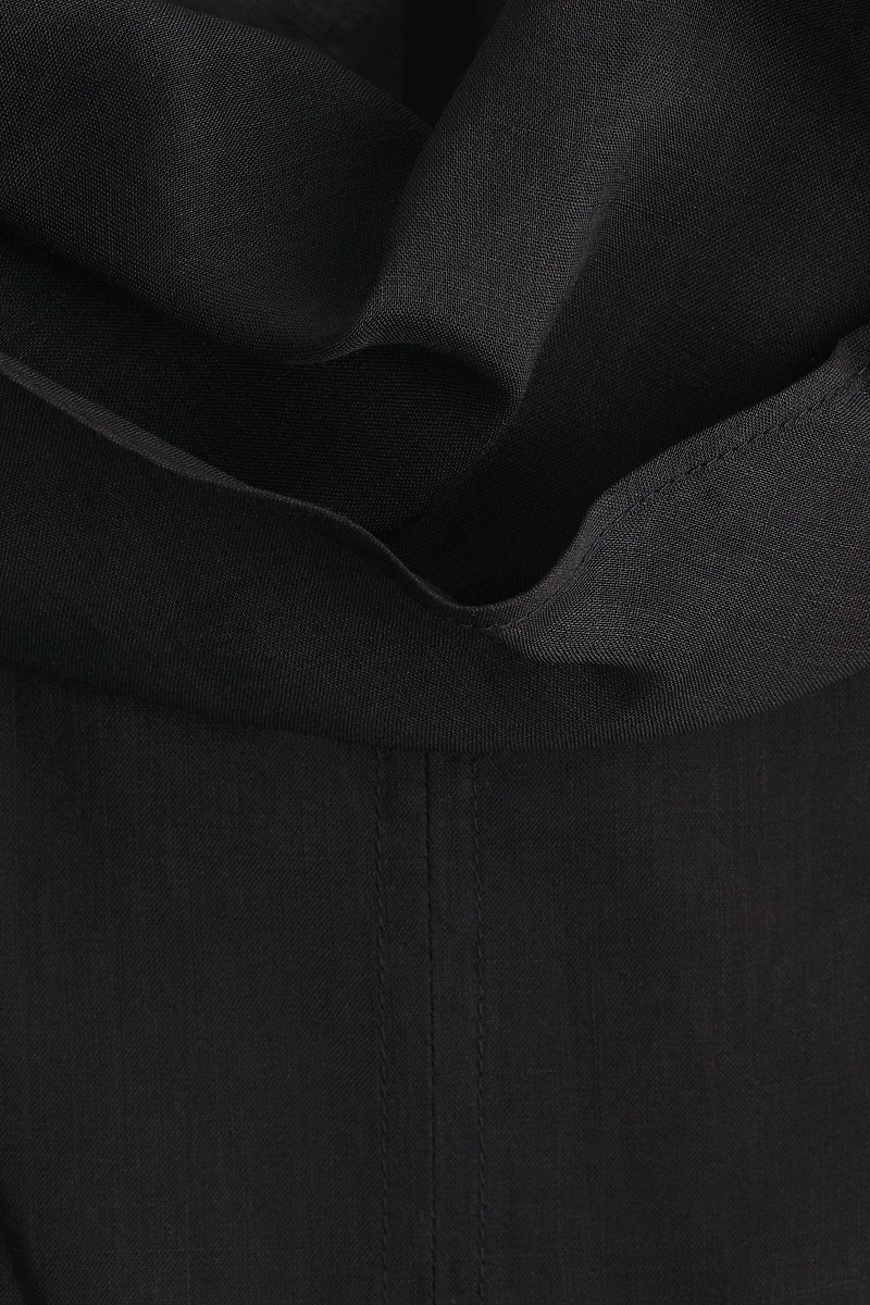 Ramie-Blend Peplum Top