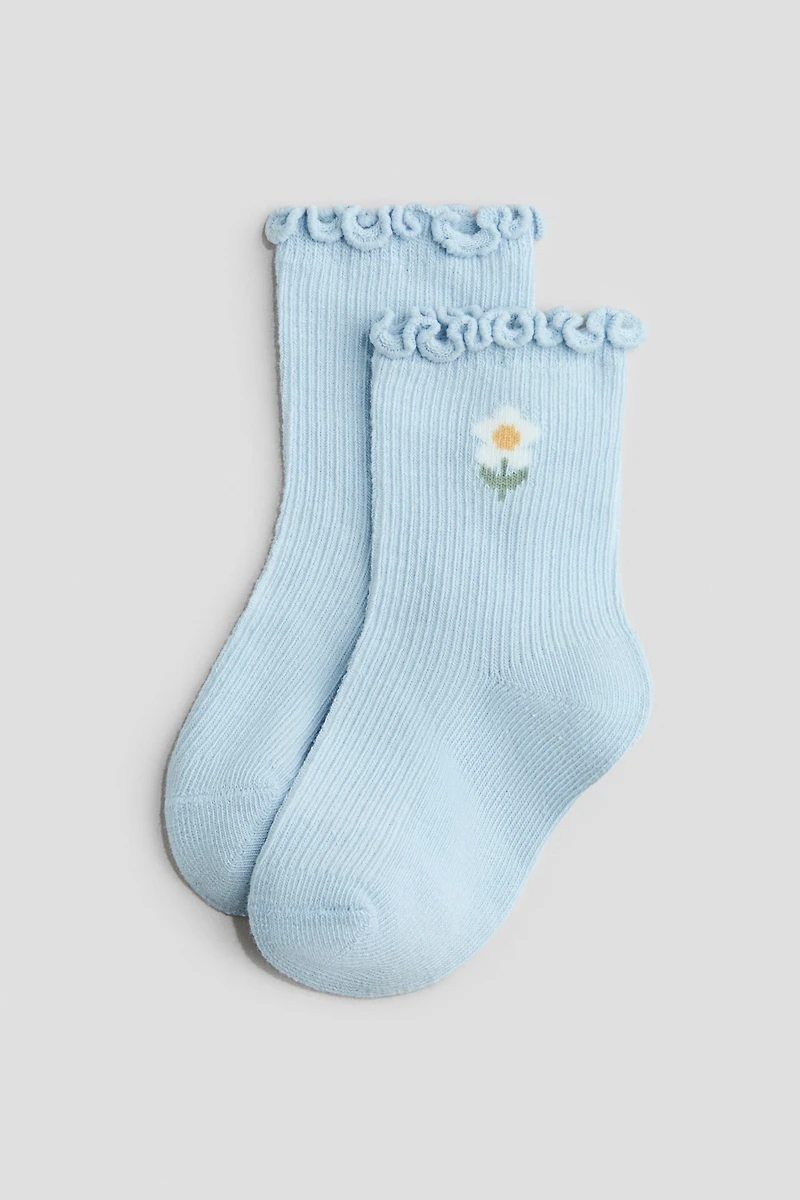 4-Pack Socks with Overlocked Trim