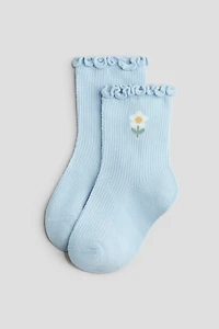 4-Pack Socks with Overlocked Trim