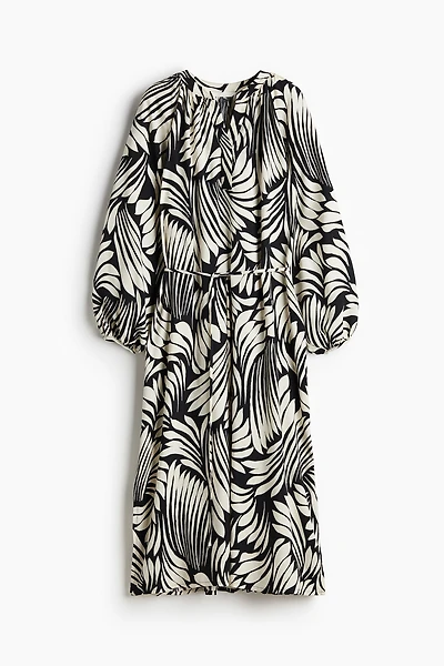Balloon-sleeved Dress