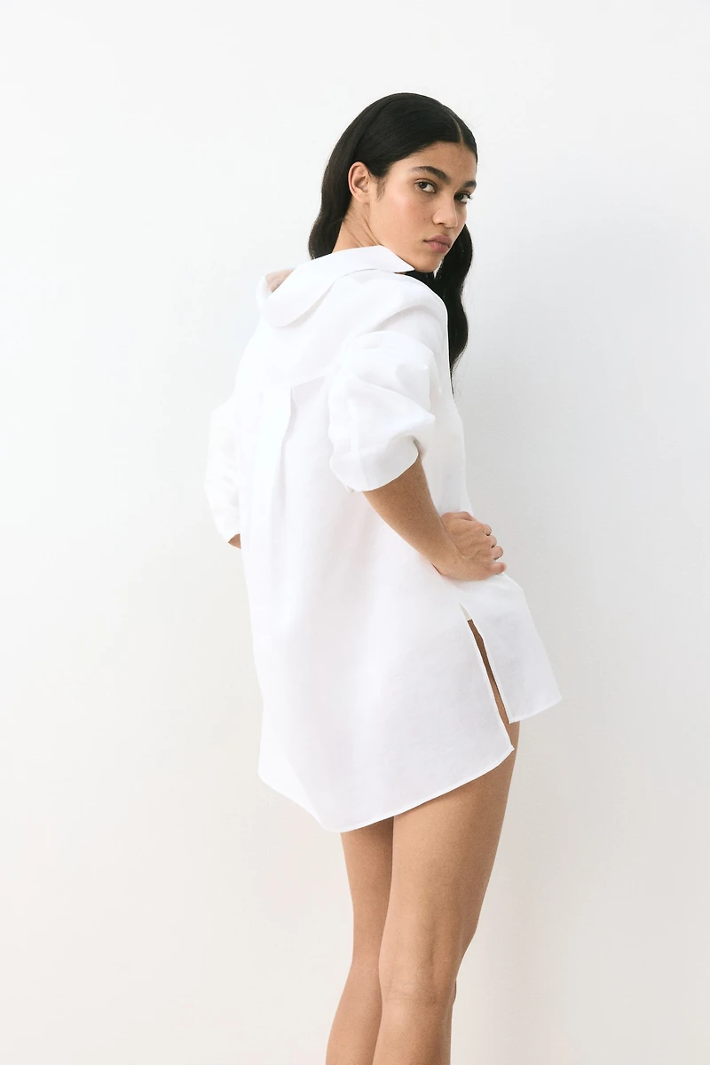 Chemise à enfiler par la tête en ramie