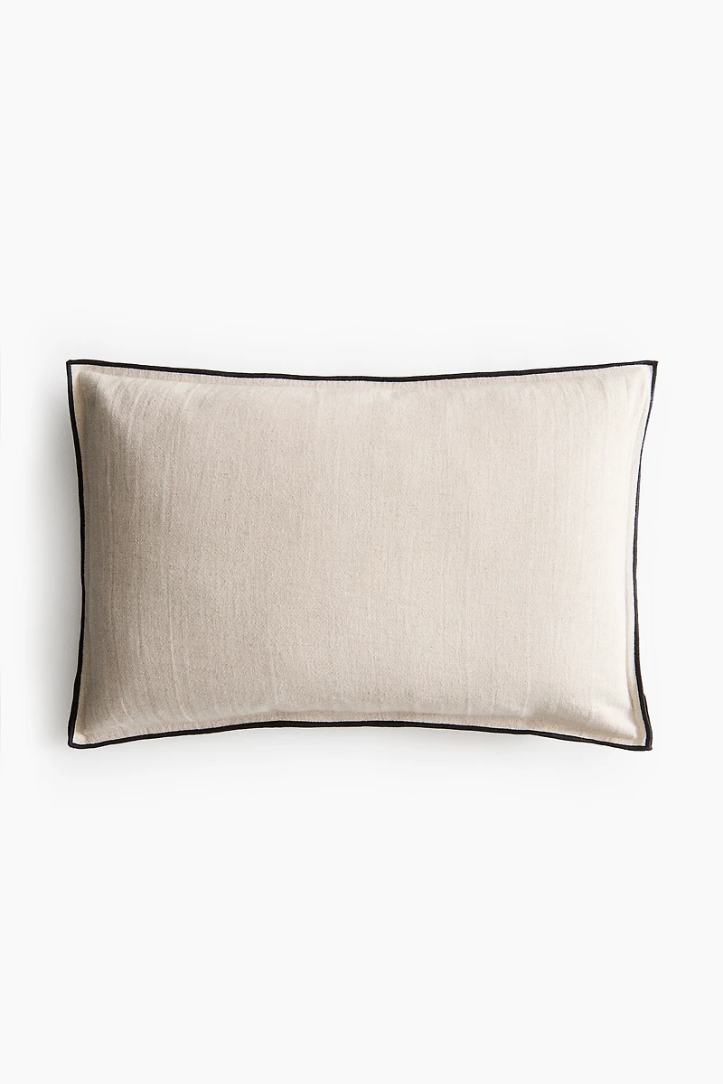 Housse de coussin en lin mélangé