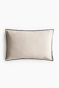 Housse de coussin en lin mélangé