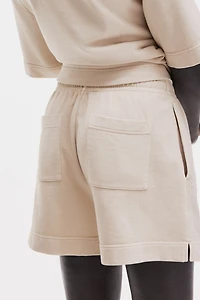 Short en molleton de coton délavé