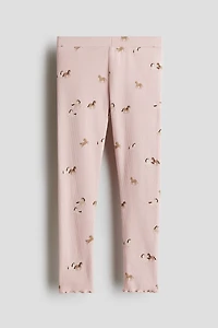 Ribbed Cotton Leggings